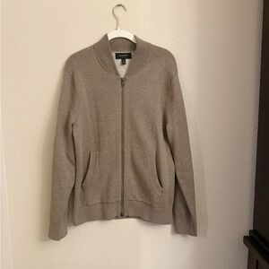 Men’s Brown Zip-Up Sweater